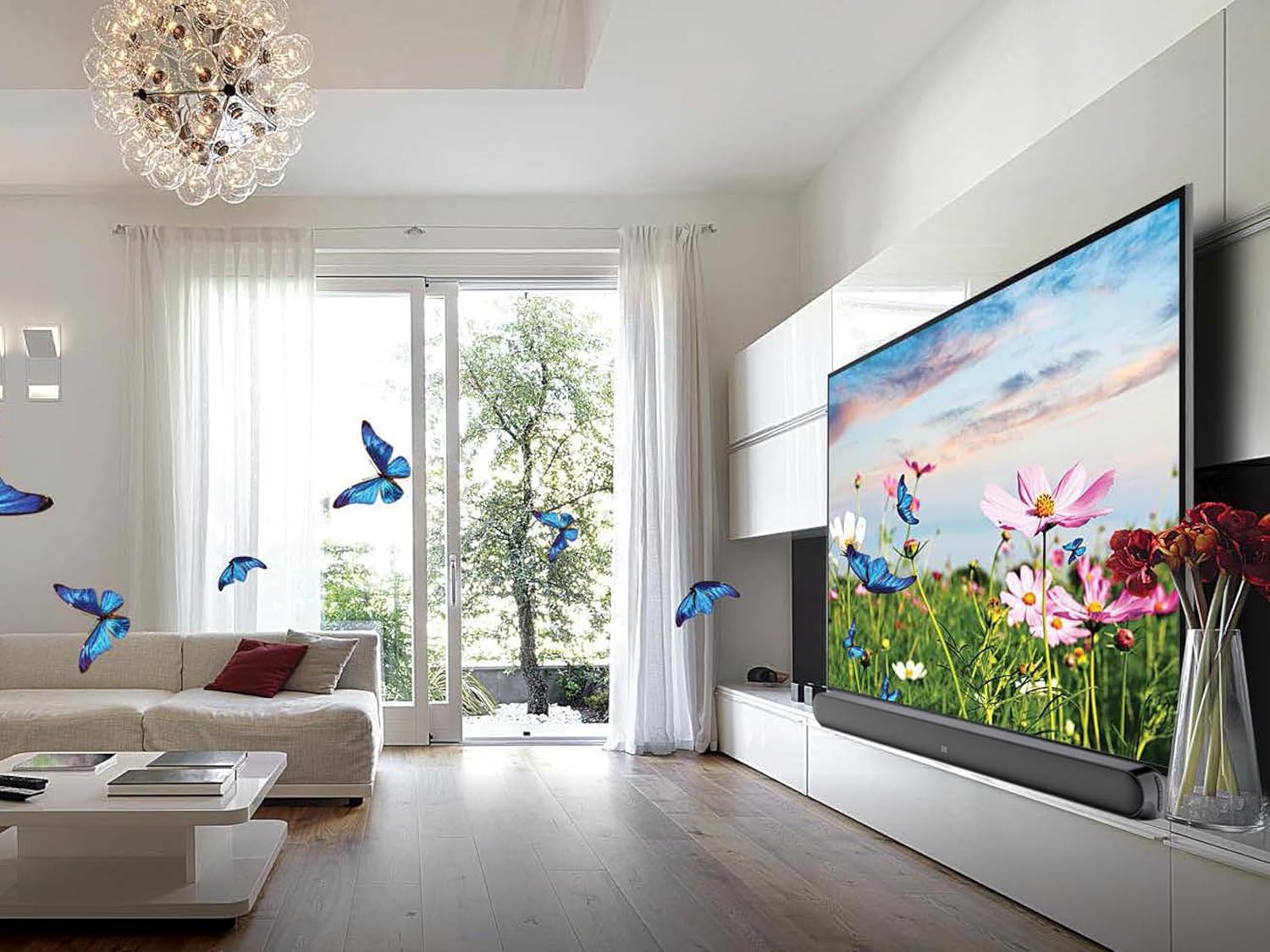 110 Inches Ultra HD Monitor, Ultra Large Screen TV 3840x2160 Pixel, Experience Various Kinds of Content with High-Performance Picture Quality