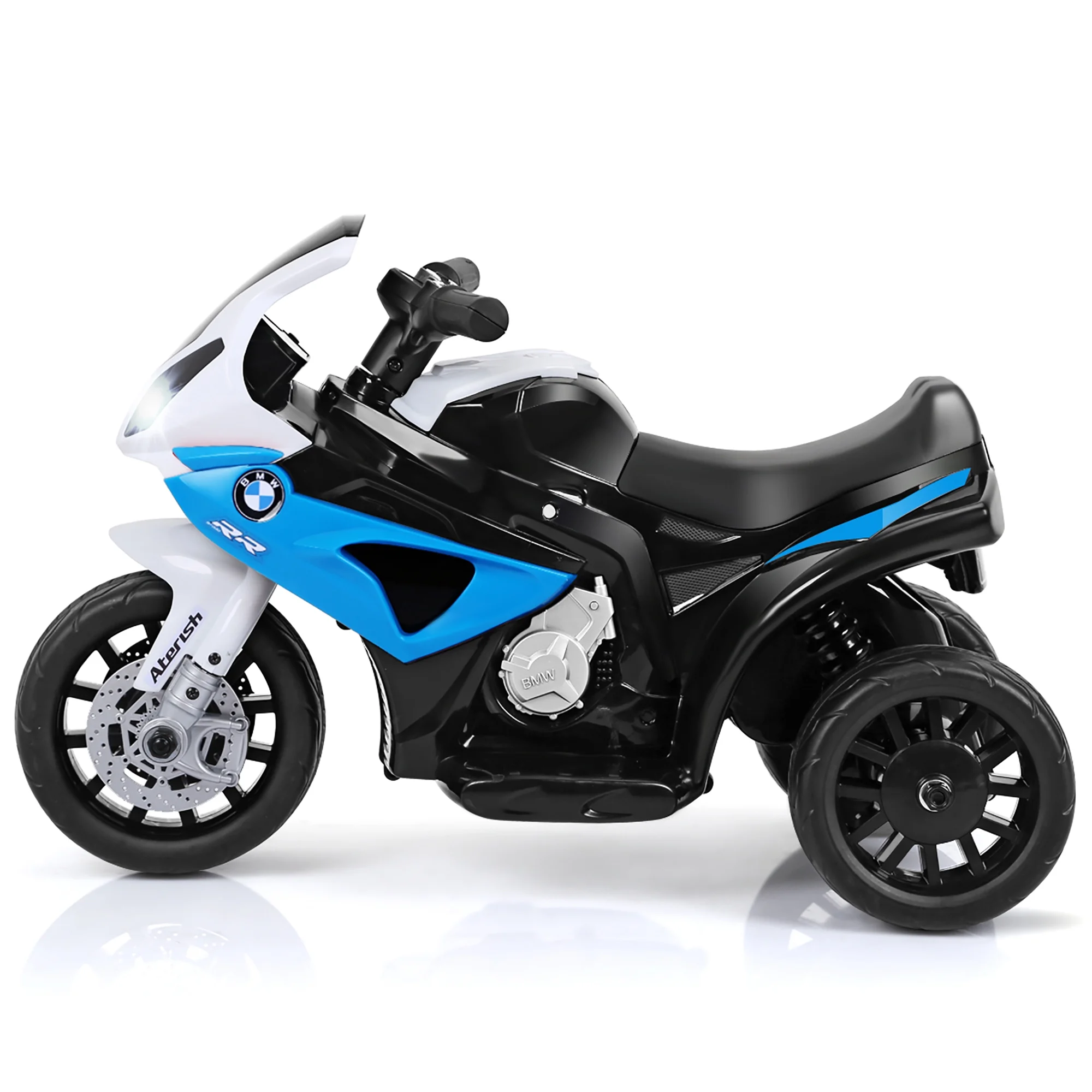 Costway Kids Ride On Motorcycle BMW Licensed 6V Electric 3 Wheels Bicycle with Music & Light (Suitable for 18-36 Months Age)