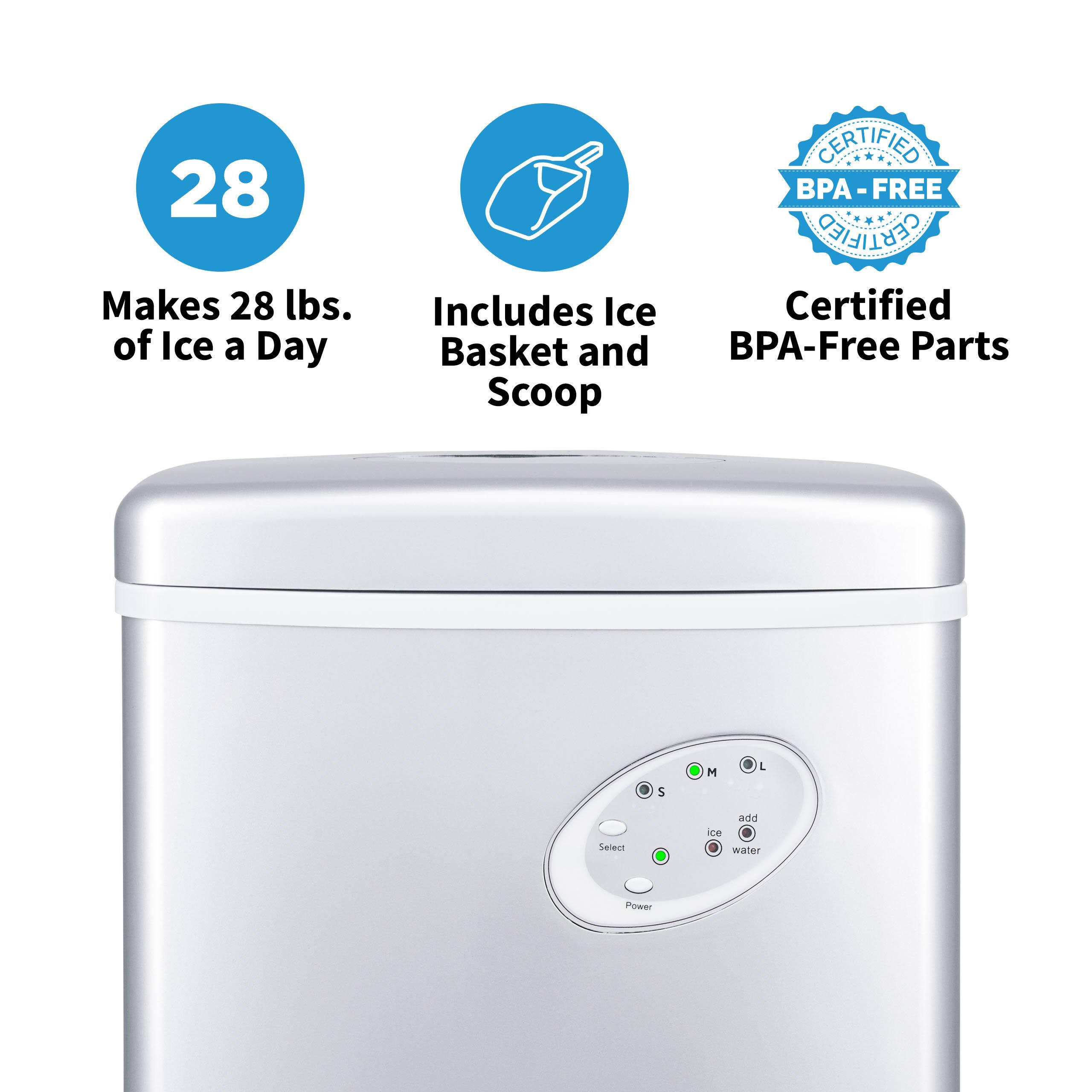 NewAir Countertop Ice Maker - Silver