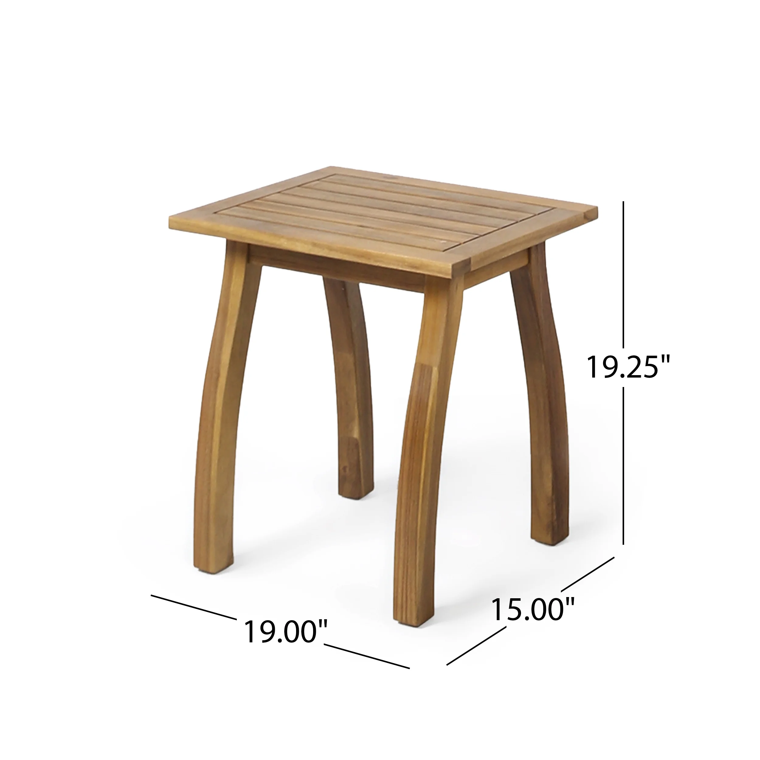 Noble House Arcadia Outdoor Acacia Wood Rocking Chair and Side Table Set Teak