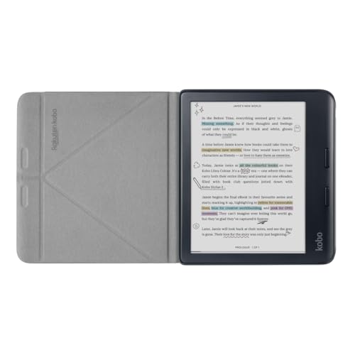 Kobo Libra Colour Black eReader with Case Bundle