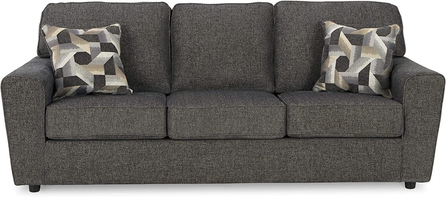 Ashley Furniture Cascilla Contemporary Fabric & Wood Sofa in Gray