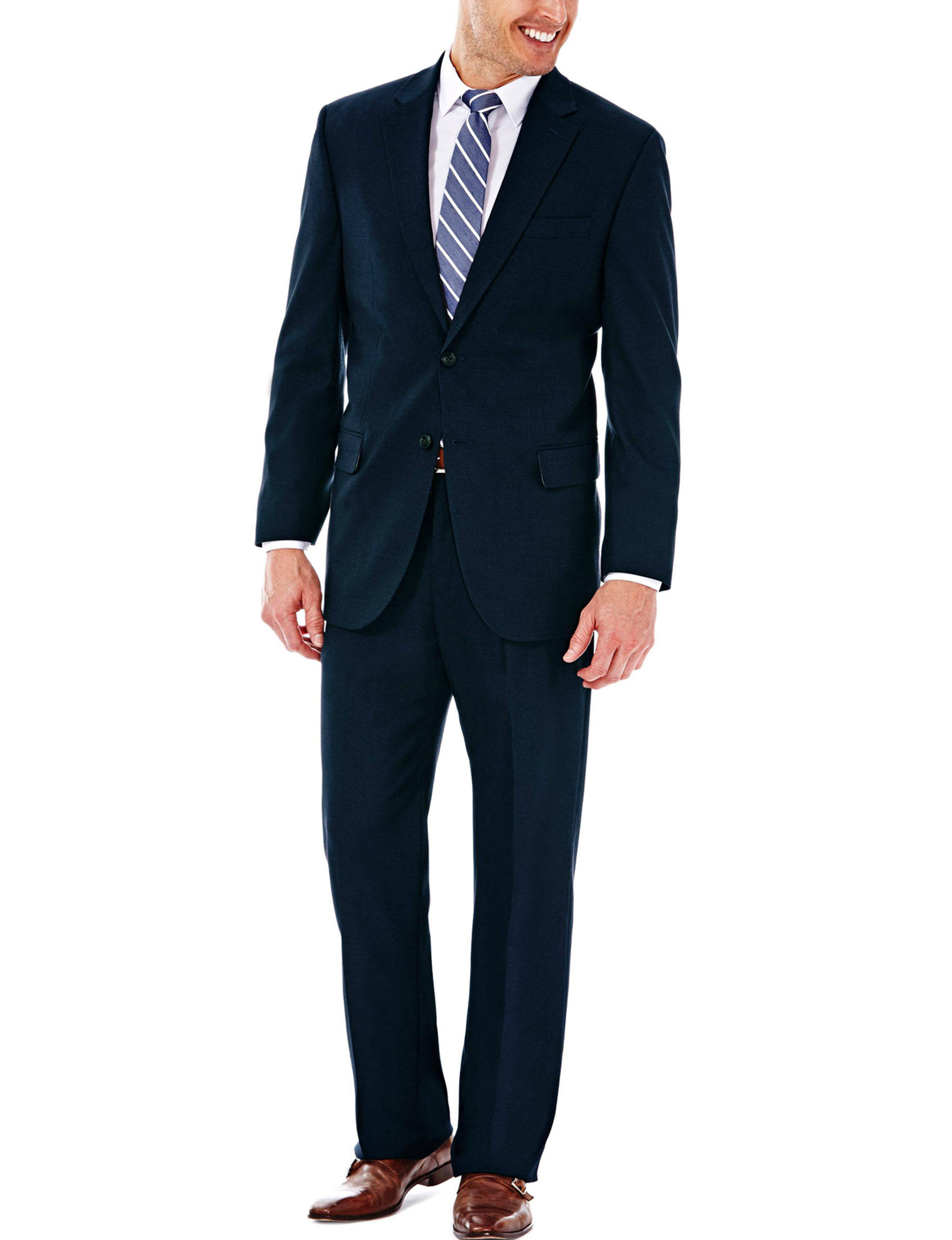 J.M. Haggar Premium Stretch Classic Fit Suit Jacket, 38 Regular, Blue