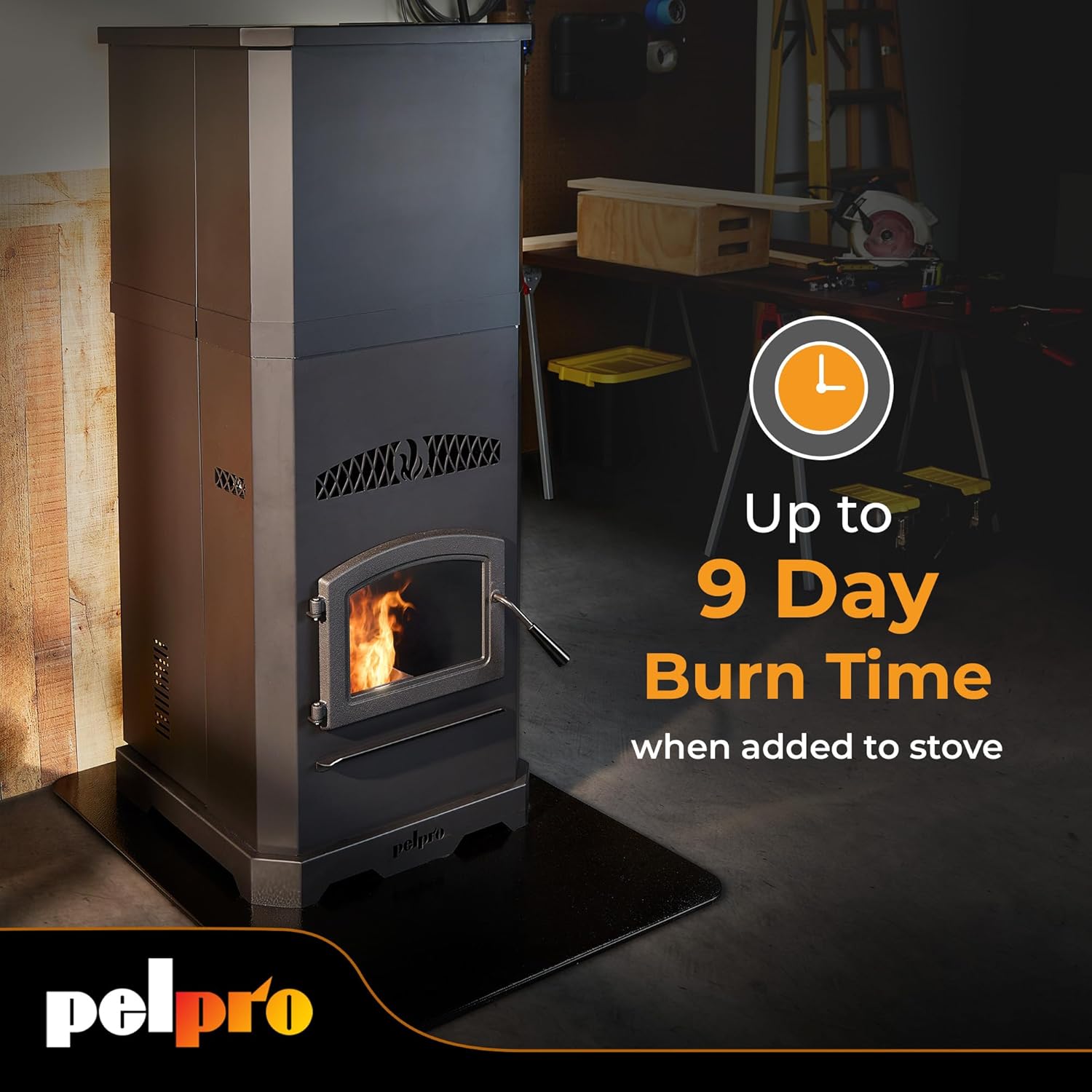 PPHE200 Pellet Stove Hopper Extension - Adds 200 Pound Extra Hopper Capacity - ONLY Compatible with PP150 and PP130 Stoves