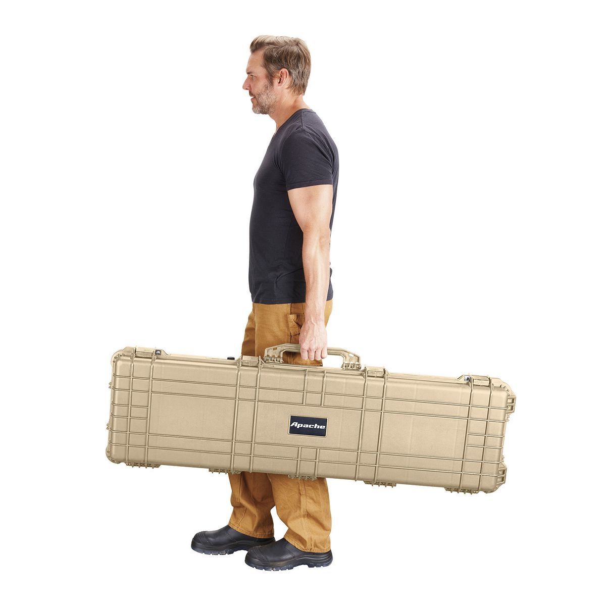 APACHE 9800 Weatherproof Protective Rifle Case, Long, Tan