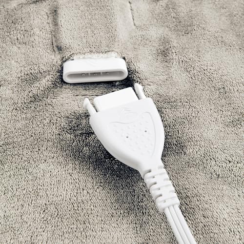 Brookstone Electric Heated Plush Blanket w/ 10 Heat Settings - Adjustable Timer, 12-Hour Auto Shut Off - Machine Washable & Dryer Safe - Polyester Velvet Blanket, King Size 100in x 90in - Taupe