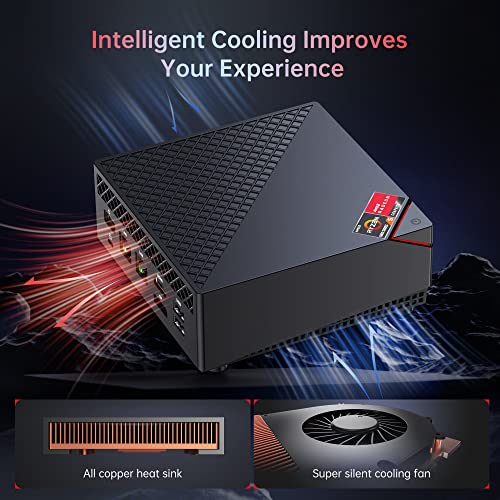 ACEMAGICIAN Mini Gaming PC AMD Ryzen™ 7 5800U 16GB DDR4 RAM, 512GB SSD, Wind 11 Pro 8 Cores/16 Threads Mini Computers (up to 4.4Ghz) 4K Triple Display Mini Desktop Bluetooth/WiFi 6/Office