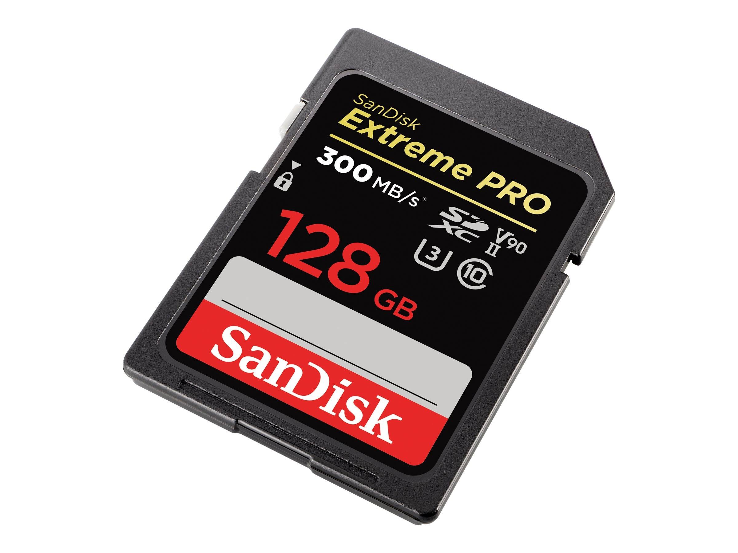 SanDisk 128GB Extreme Pro UHS-II V90 SDXC Memory Card