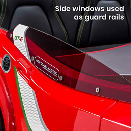 GTS EV Twin Race Car Bed, Remote Control, LED Lights, EV Sound FX, Vegan Leather Interior, License Plate, White