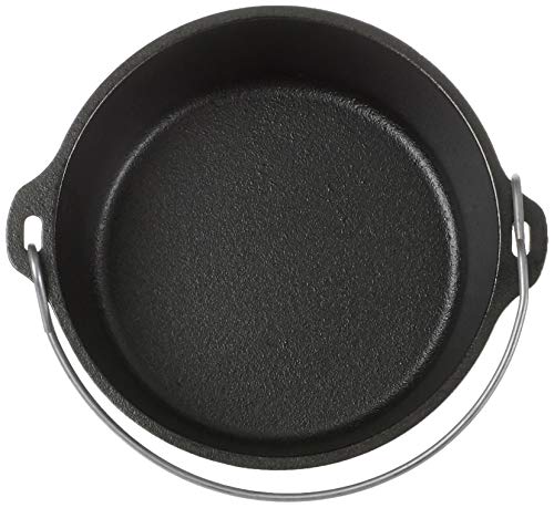Lodge 10 Quart Pre-Seasoned Cast Iron Camp Dutch Oven with Lid - Dual Handles - Use in the Oven, on the Stove, on the Grill or over the Campfire - Black