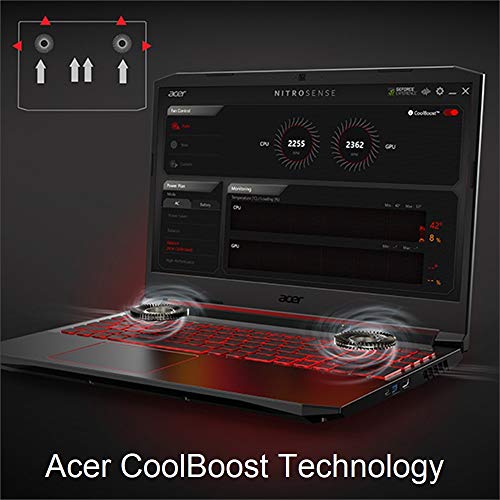 Acer Nitro 5 AN515-45-R83Z Gaming Laptop, AMD Ryzen 5 5600H Hexa-Core Processor | NVIDIA GeForce GTX 1650 | 15.6" FHD 144Hz IPS Display | 8GB DDR4 | 256GB NVMe SSD | WiFi 6 | Backlit Keyboard