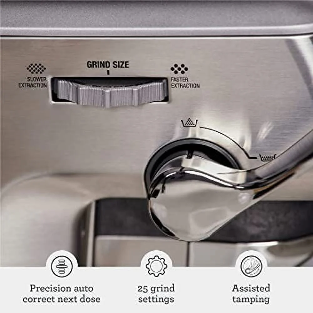 Breville Barista Express Impress Espresso Machine, 2 Liters - Stainless Steel