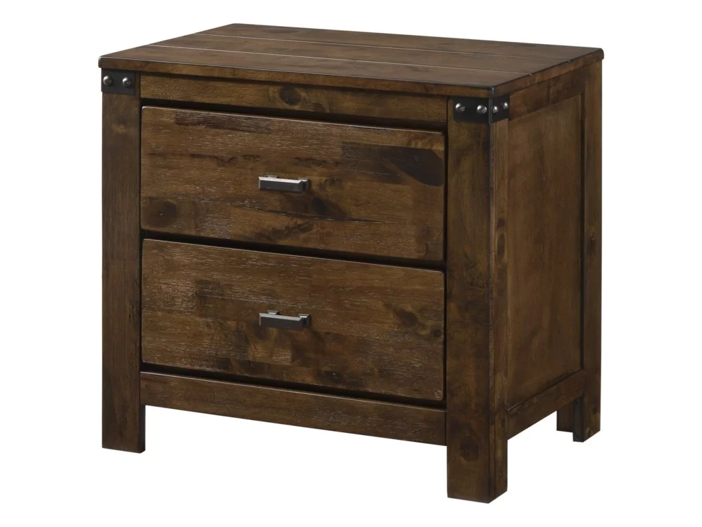 6pc Contemporary Rustic Finish Queen Size Bedroom Set Bed Dresser Mirror Nightstand Chest Wooden Home Furniture