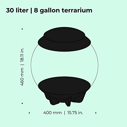 biOrb AIR 30, Automated Acrylic Terrarium for Desert or Tropical Plants, Black
