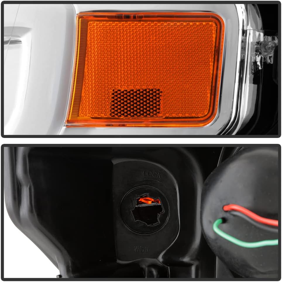 ACANII - For [Upgrade Style] 2009-2014 Ford F150 Chrome Housing Projector Headlights Headlamps Driver + Passenger Side