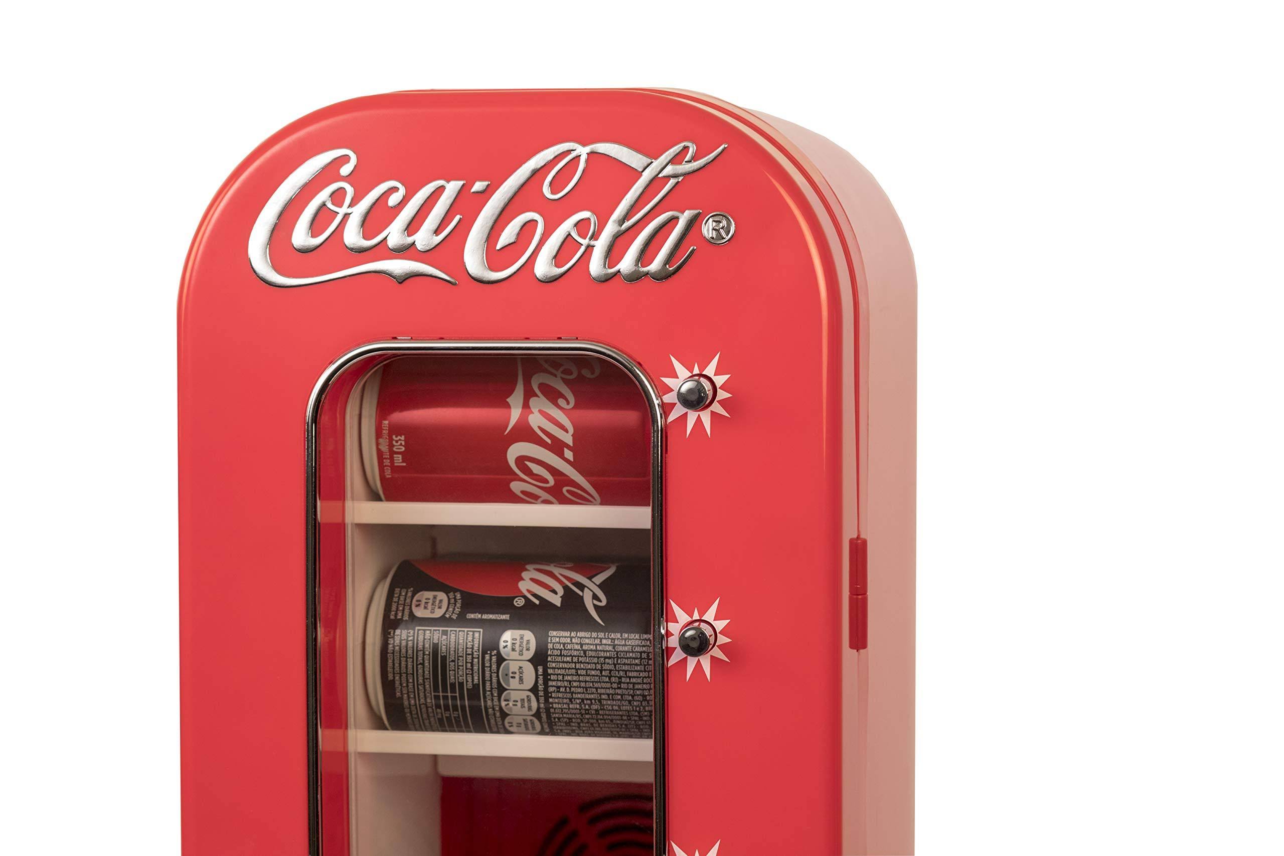 Koolatron CVF18 10-Can Coca Cola Retro Vending Fridge - Red