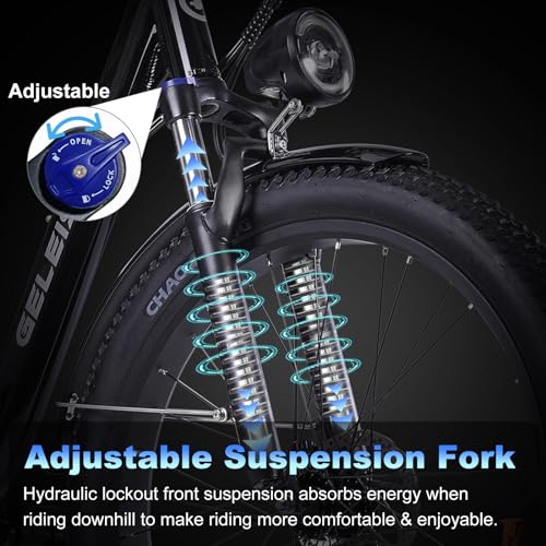 Electric Bike for Adults, 1200W Peak 30MPH Electric City Cruiser Bicycle, 26" x 3.0 Fat Tire Step-Thru Ebike with 48V 16AH/14.5AH Removable Battery, 7-Speed Folding Electric Commuter Bike
