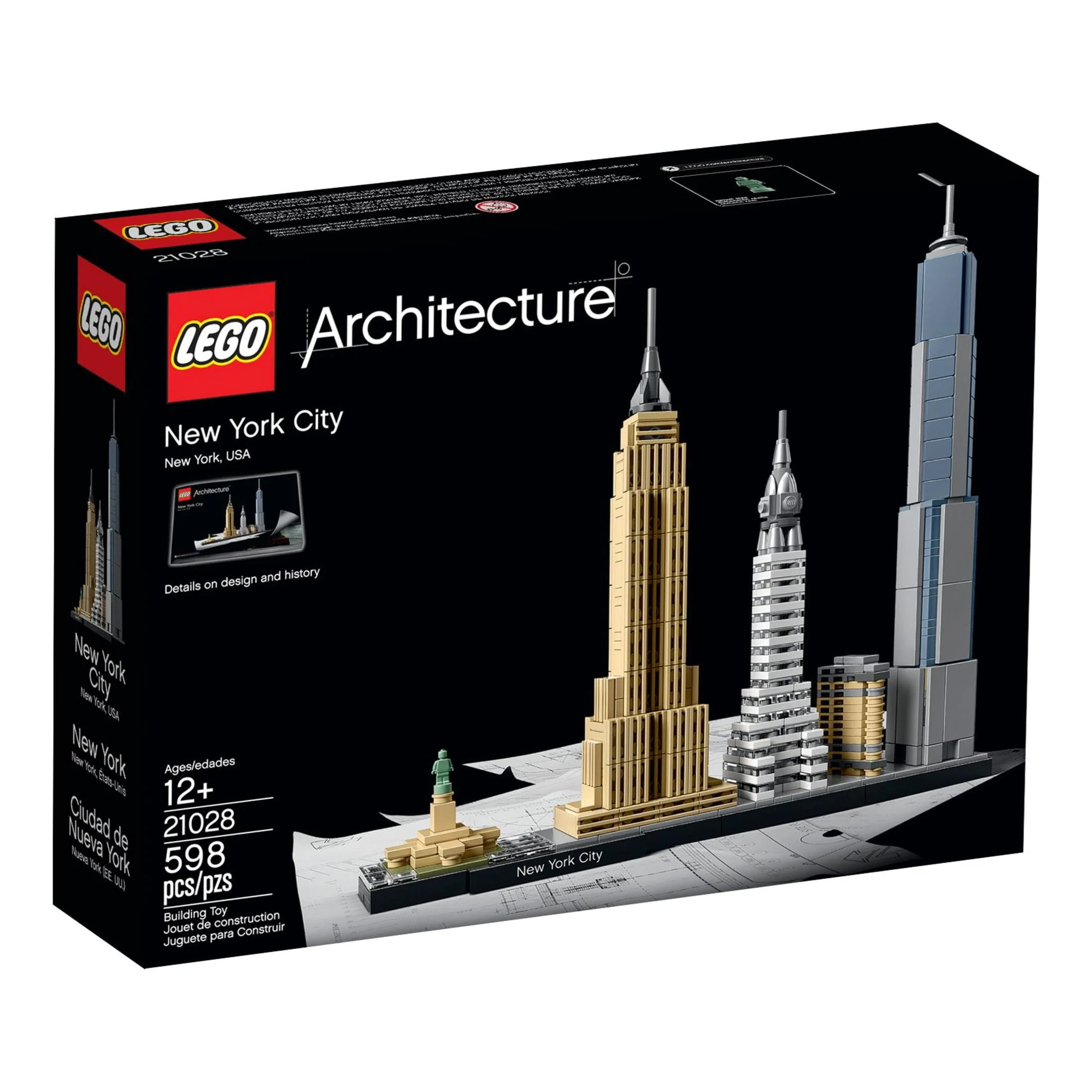 LEGO Architecture New York City Skyline 21028, Collectible Model Kit for Adults to Build, Creative Activity, Home Décor Gift Idea