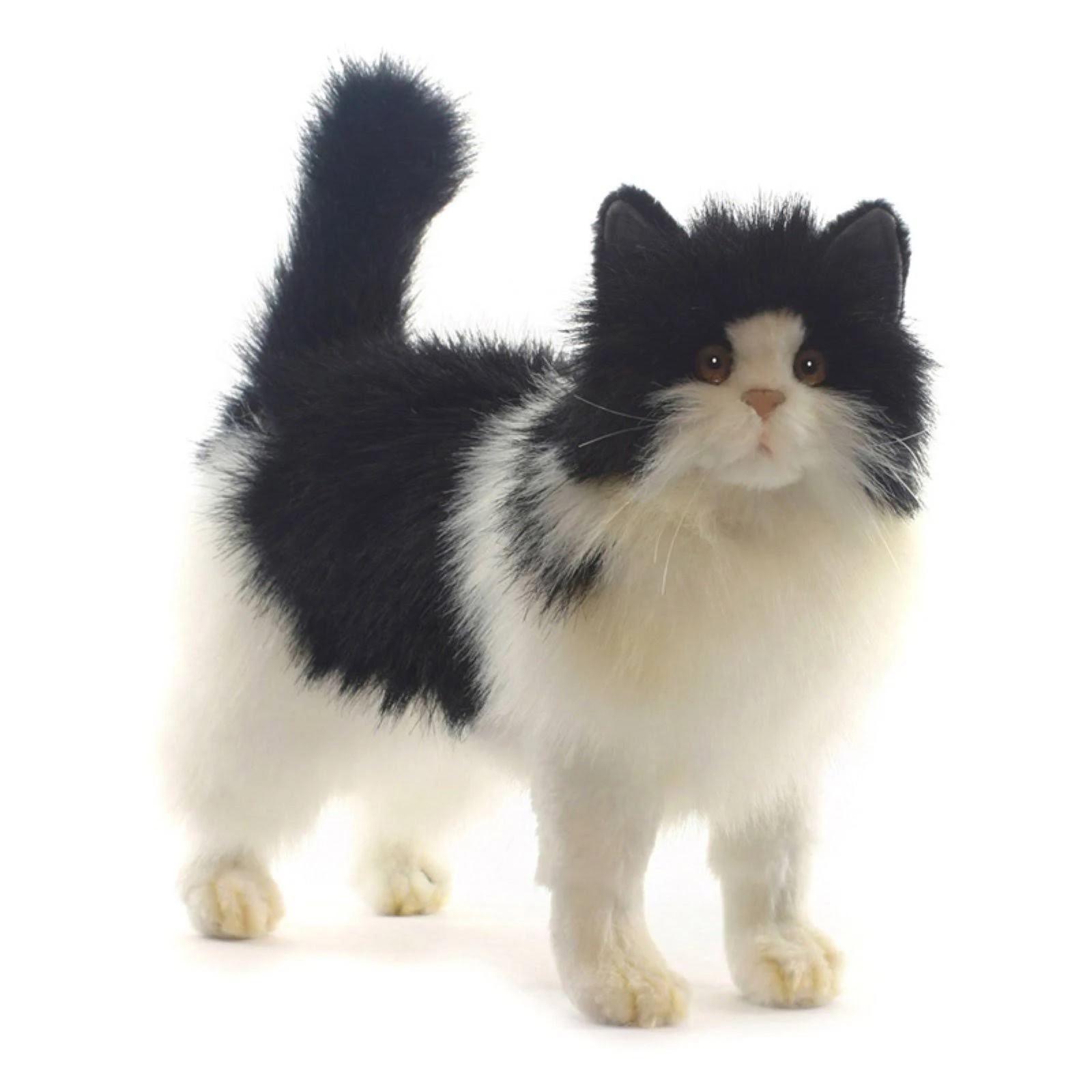 Hansa Black and White Cat Plush