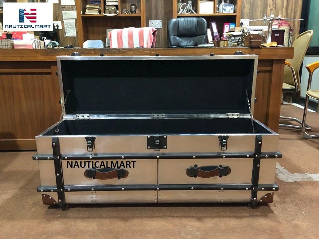 Nautical-Mart AERO Coffee Table Aviator Aluminium Furniture Table Home Decor