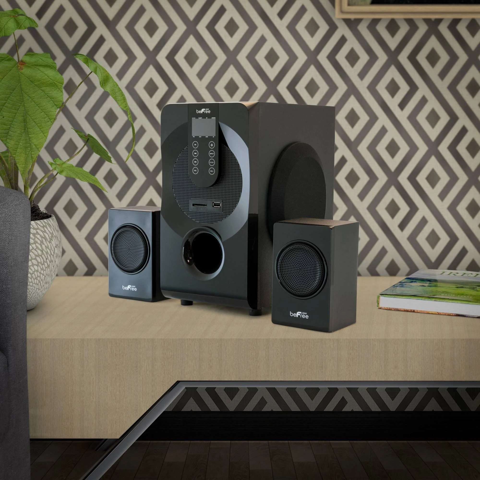 Befree Sound 5.1 Channel Bluetooth Surround Sound Speaker System, Black