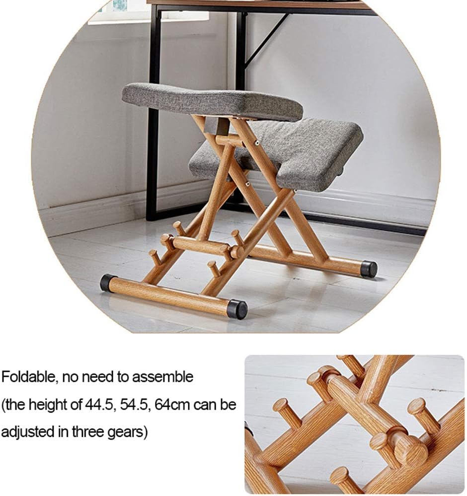 Ergonomic Foldable Kneeling Chair: Reduce Back and Neck Pain with Home Posture Correction Knee Chair
