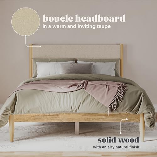 DG Casa Reign Queen Bed Boucle Platform, A2-Taupe