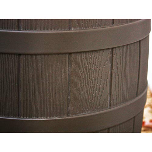 Good Ideas Rain Wizard Water Storage Collection Barrel with Brass Spigot, Safety Screen, and 50 Gallon Capacity, Green (3 Pack)