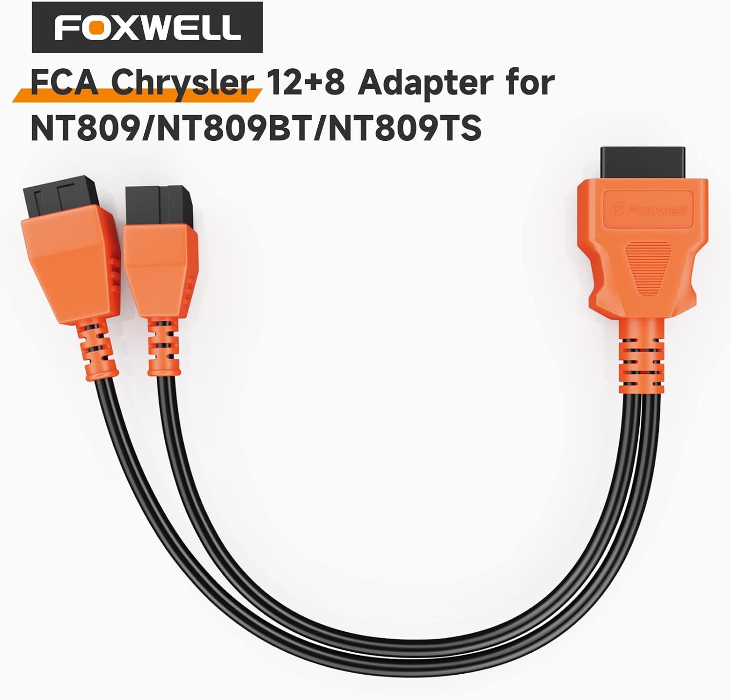 FOXWELL OBD2 Scanner NT624 Elite All Systems 5 Resets and Universal 12+8 Cable Adapter Connector