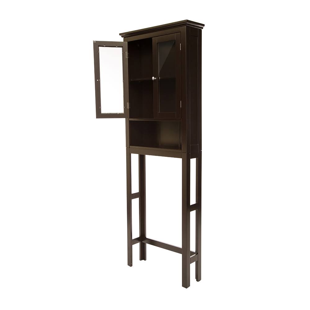 Glitzhome Bathroom Cabinet Spacesaver, Espresso (Brown)