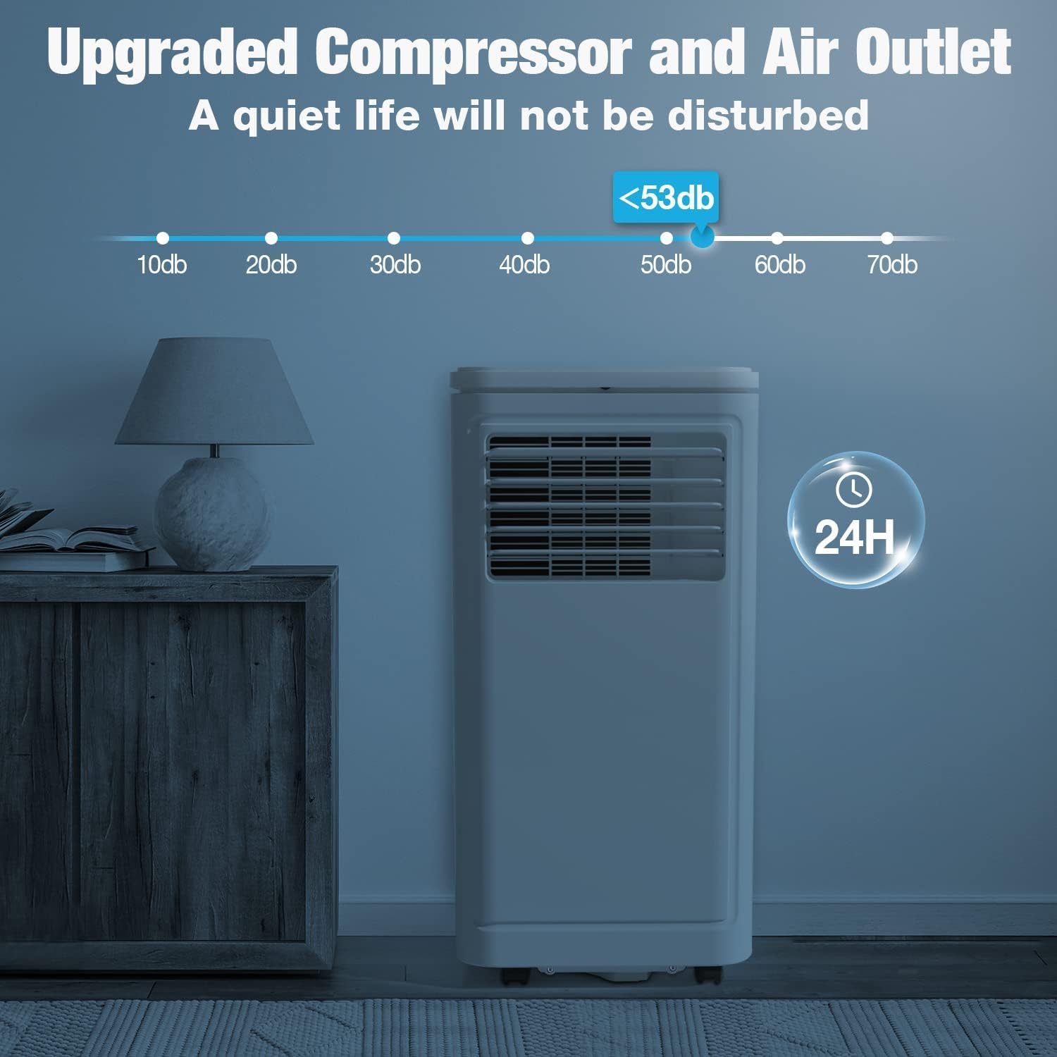 COWSAR 8,000 BTU Portable Air Conditioners Cools Up to 350 Sq.Ft, Portable AC Unit with Remote, Built-in Cool, Dehumidifier, Fan, Sleep Modes, Room Air Conditioners with LED Display/Installation Kits