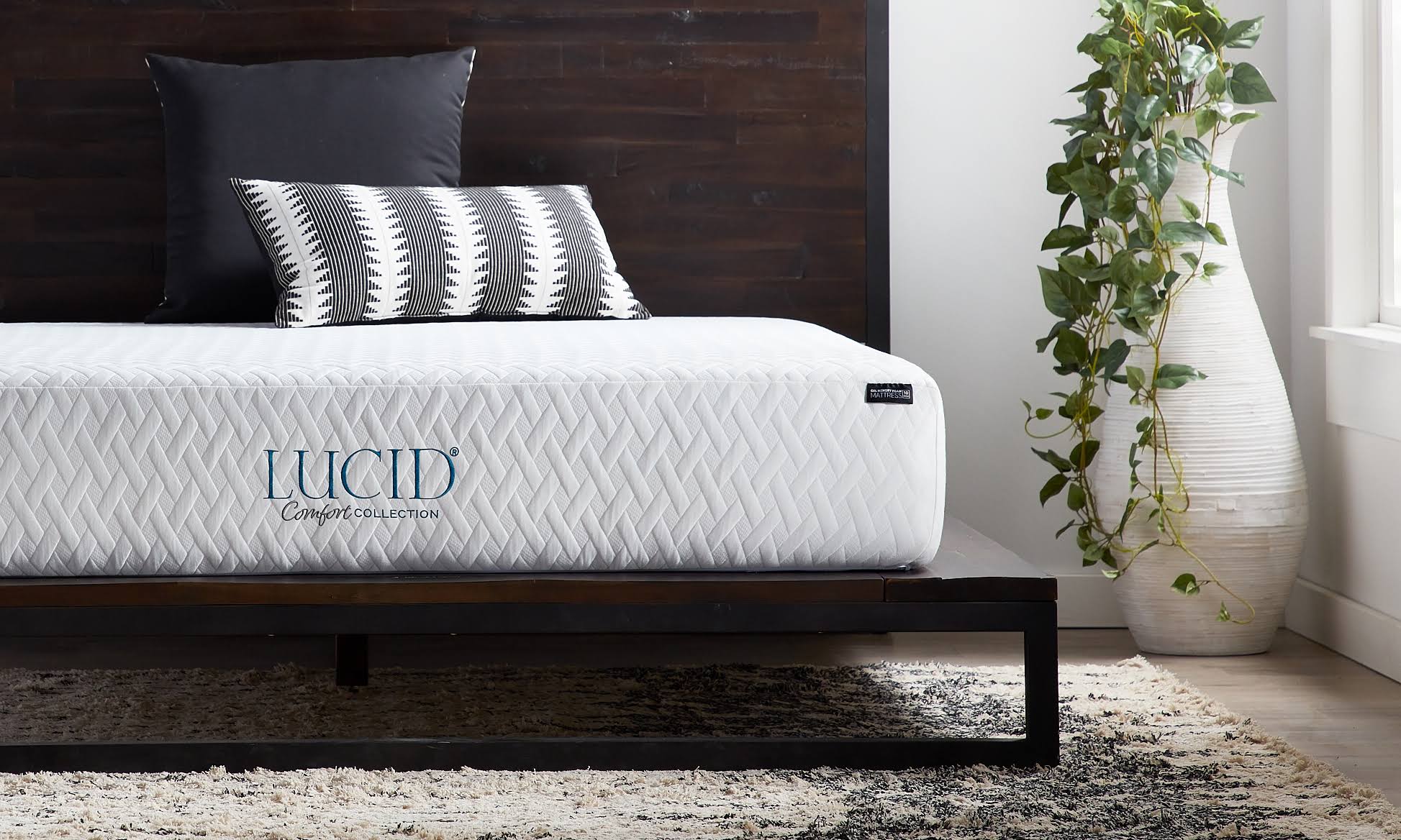 Lucid Comfort Collection 10-Inch Gel Memory Foam Mattress - Mulitple Options Plush 10in Mattress Only