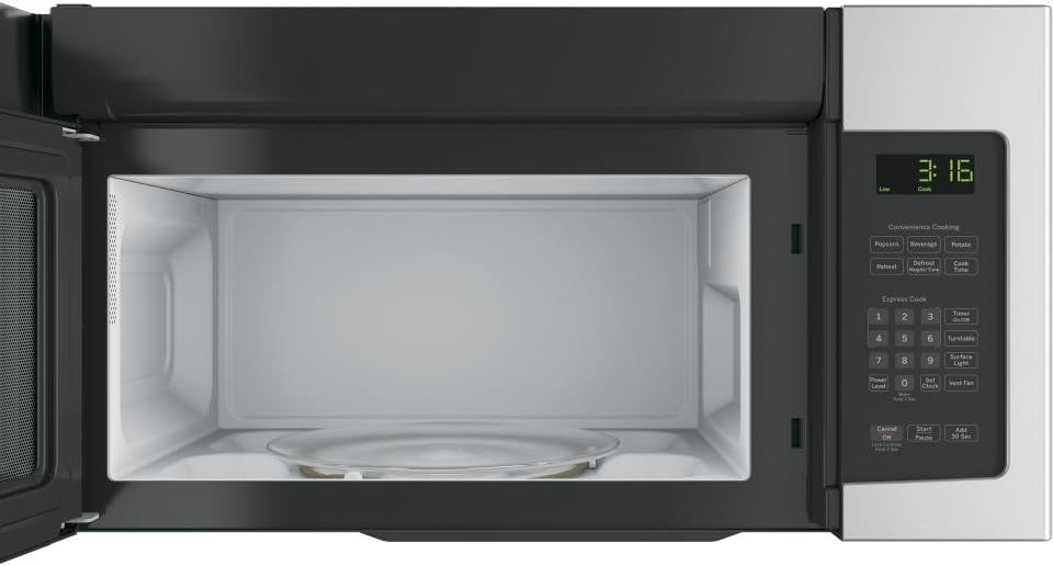 GE JNM3163RJSS 30 Over-the-Range Microwave with 1.6 cu. ft. Capacity, in Stainless Steel