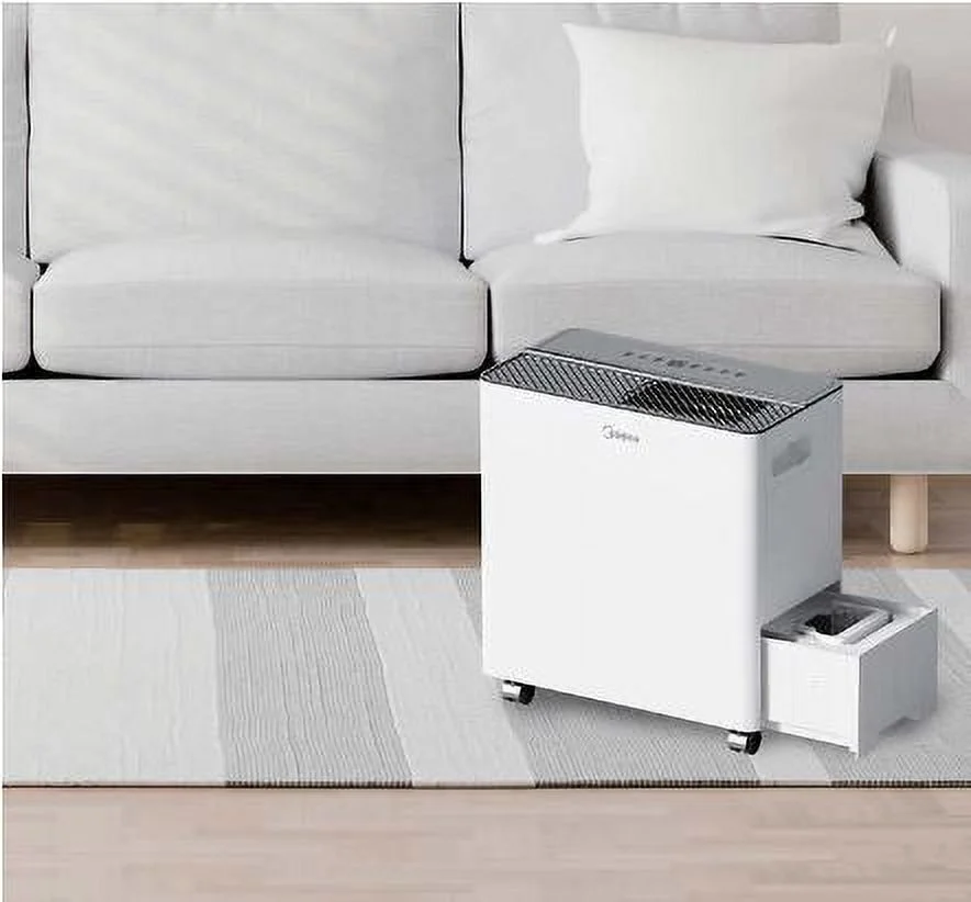 Midea Smart 50-Pint Dehumidifier with Built-in Pump, Energy Star Certified .Model MAD50PS1AWT-C. Wi-Fi. Works with Alexa and Google.