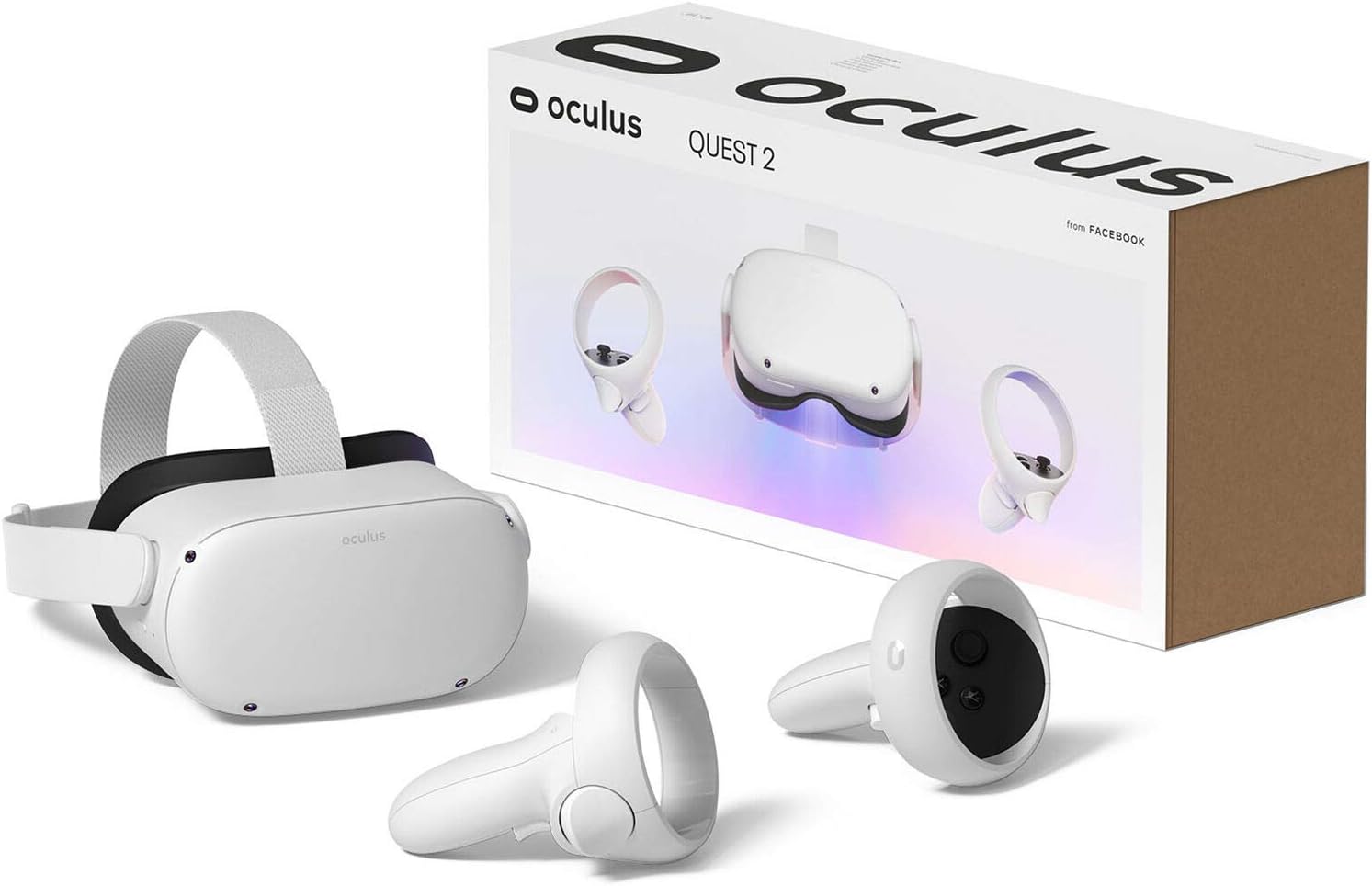 Oculus Quest 2 Advanced All-in-One Virtual Reality VR Headset 128GB Set, White