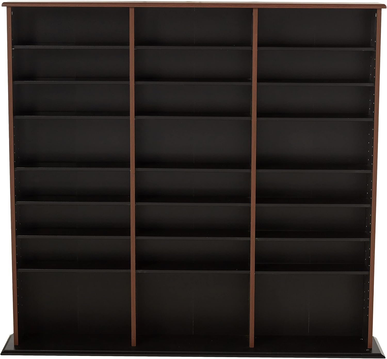 Prepac Triple Width Wall Storage Cabinet, Cherry and Black