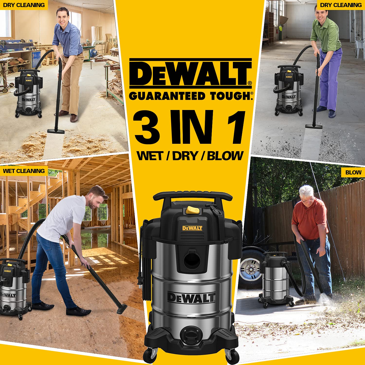 DeWalt Wet/Dry Vacuum 8 Gallon Bundle with Vacuum Accessories