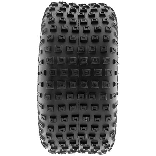 Pair of 2 SunF XC Sport 22x11-8 ATV Golf-Cart Lawn-Mower Knobby Tires, 6 PR, Tubeless A011