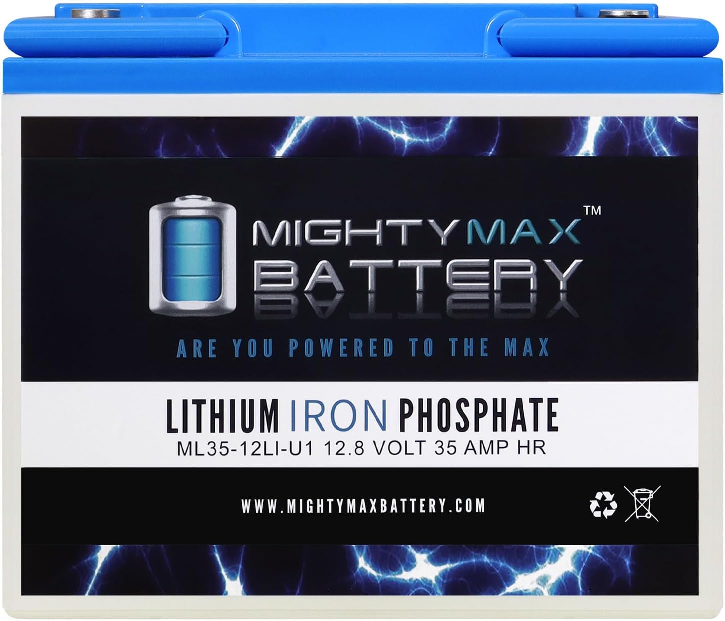 Mighty Max Battery 12V 35AH U1 Lithium Replacement Battery for Suntech Wheelchair Regent 3, 4