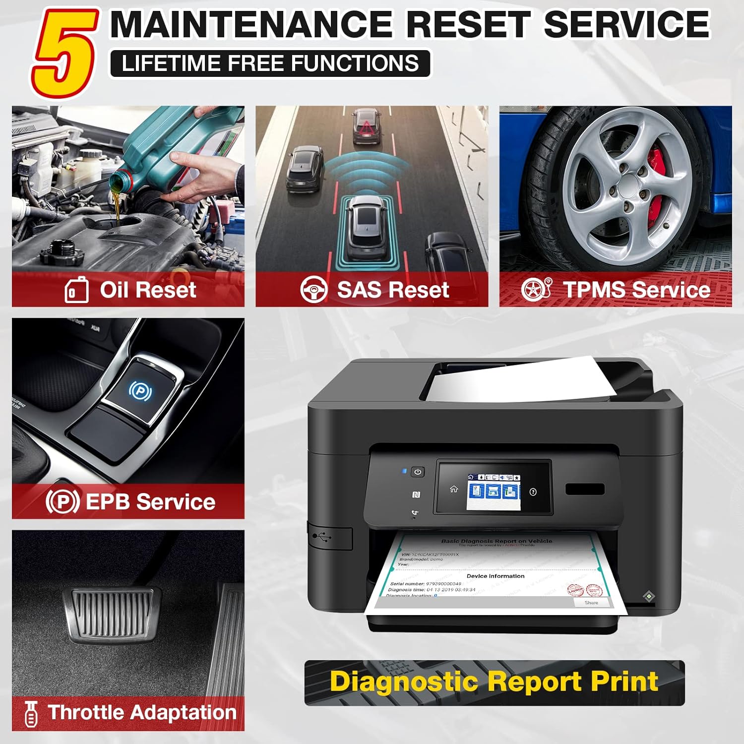 LAUNCH OBD2 Scanner-2022 New CRP129E Scan Tool TCM ENG ABS SRS Code Reader, Oil/EPB/TPMS/SAS/Throttle Reset Diagnostic Tool,AutoVIN,Free Lifetime Update,Upgraded of CRP123,CRP123E