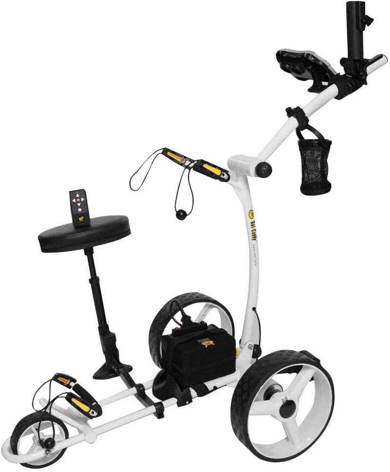 Bat-Caddy X4R Sport Remote Control Cart w/ Free Accessory Kit, 35Ah, White