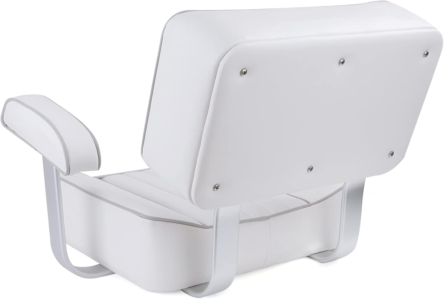 Captains Boat Seat With Arm Rest，Grey Piping