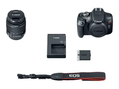 Canon EOS Rebel T7 - Digital camera - SLR - 24.1 MP - APS-C - 1080p / 30 fps - 3x optical zoom EF-S 18-55mm IS II lens - Wi-Fi, NFC - black