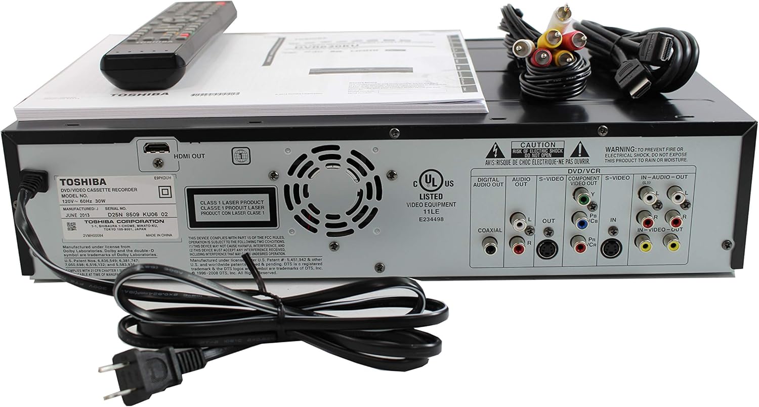 Toshiba VHS to DVD Recorder VCR Combo w/ Remote, HDMI