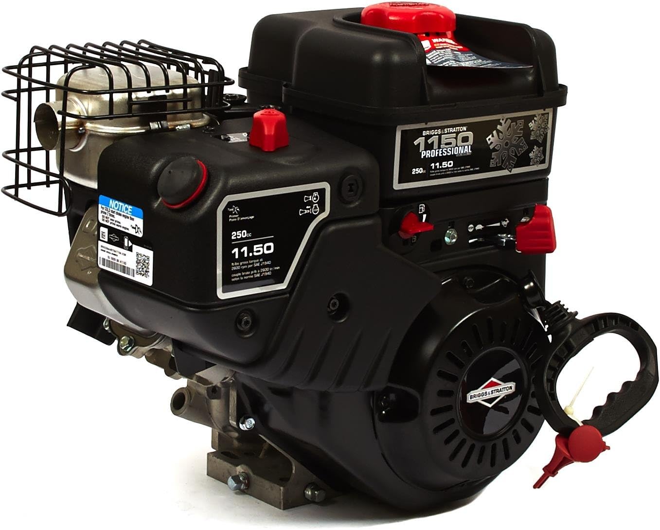 Briggs and Stratton 15C112-3007-F8 250cc 11.5 Gross Torque Snow Series Engine with a 3/4-Inch Diameter by 4-27/64-Inch Length Crankshaft