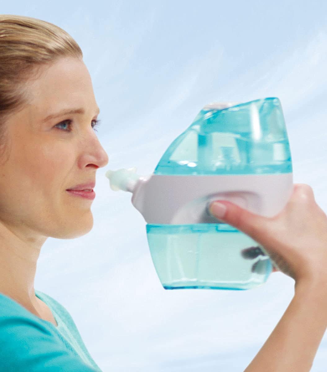Navage Essentials Bundle - Navage Nasal Irrigation System - Saline Nasal Rinse Kit with 1 Navage Nose Cleaner, 30 SaltPods, Countertop Caddy and Black Travel Case