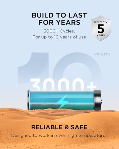 EF ECOFLOW Portable Power Station RIVER 2 Max 500, 499Wh LiFePO4 Battery/ 1 Hour Fast Charging, Up To 1000W Output Solar Generator (Solar Panel Optional) for Outdoor Camping/RVs/Home Use