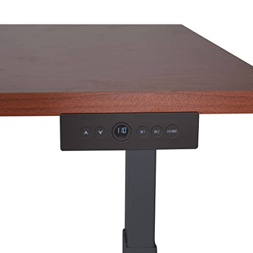 Titan A6 Adjustable Sit/Stand Desk 60"x30" Cherry Wood Finish Black Frame