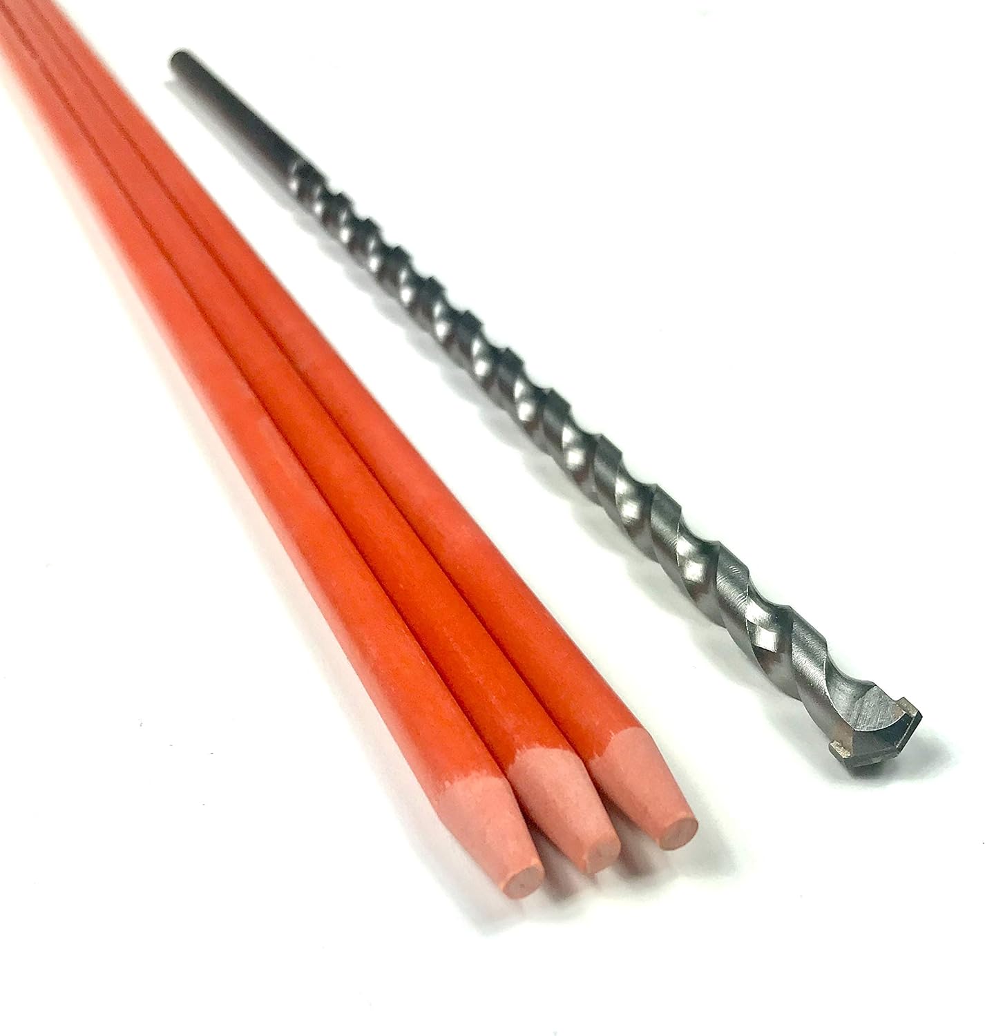 Polar Snow Products 100 PCS 48 Inch Driveway Markers 1/4 Inch Dia - with 12" Install Drill Bit, Snow Stakes, Snow Plow Markers, Snow Poles, Rods (100) Pack of 2