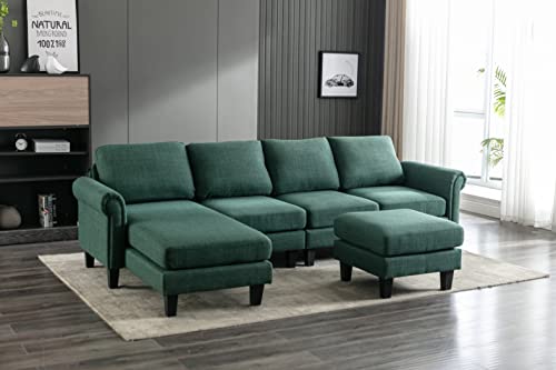 Convertible Sectional Sleeper Futon Sofa Bed with Tapered Legs and Solid Wood Frame,Foldable Loveseat Couch,w/Square Armrest,for Living Room,Study,Dorm,Office,Black, 70.5"